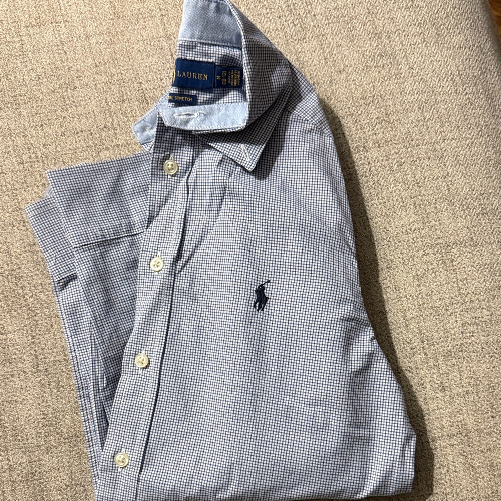 Polo by Ralph Lauren Navy Checkered Men's Shirt